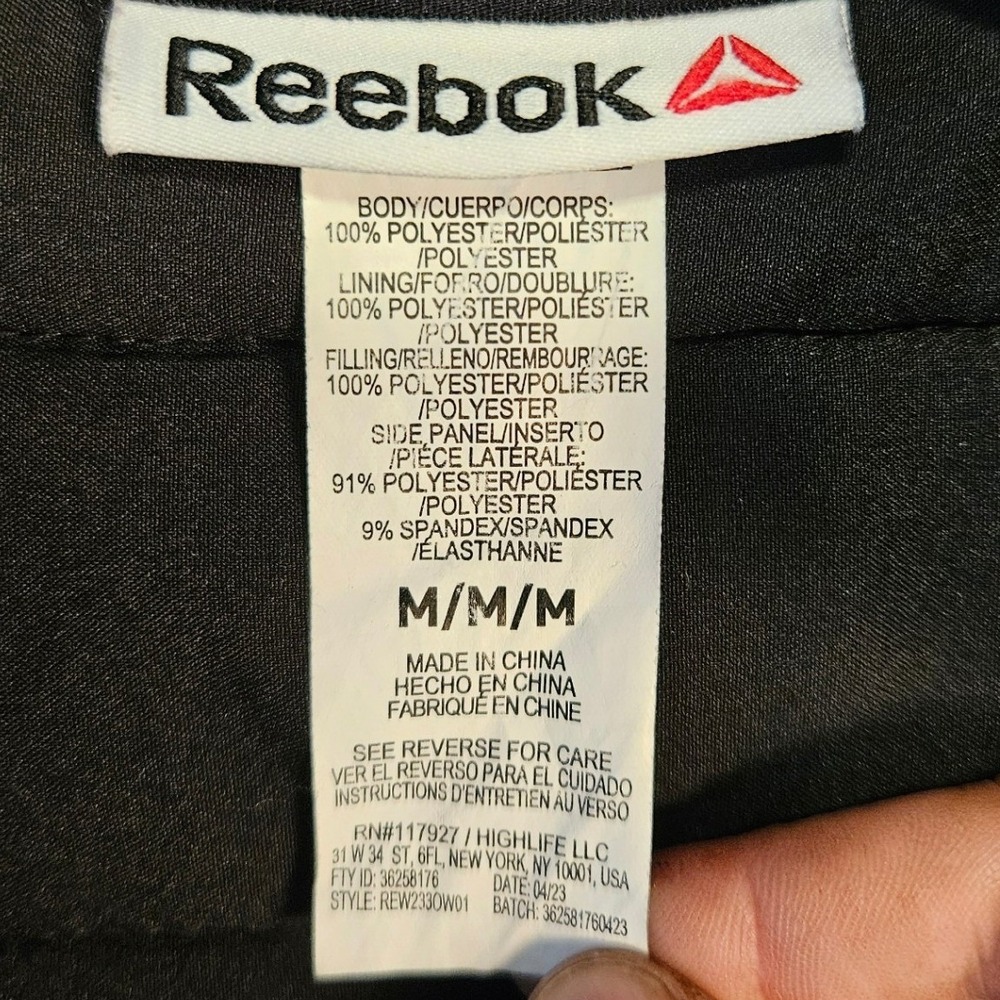 Reebok Womens Black Quilted Puffer Vest Full Zip Mock Neck REW233OW01 Size M - Picture 5 of 9